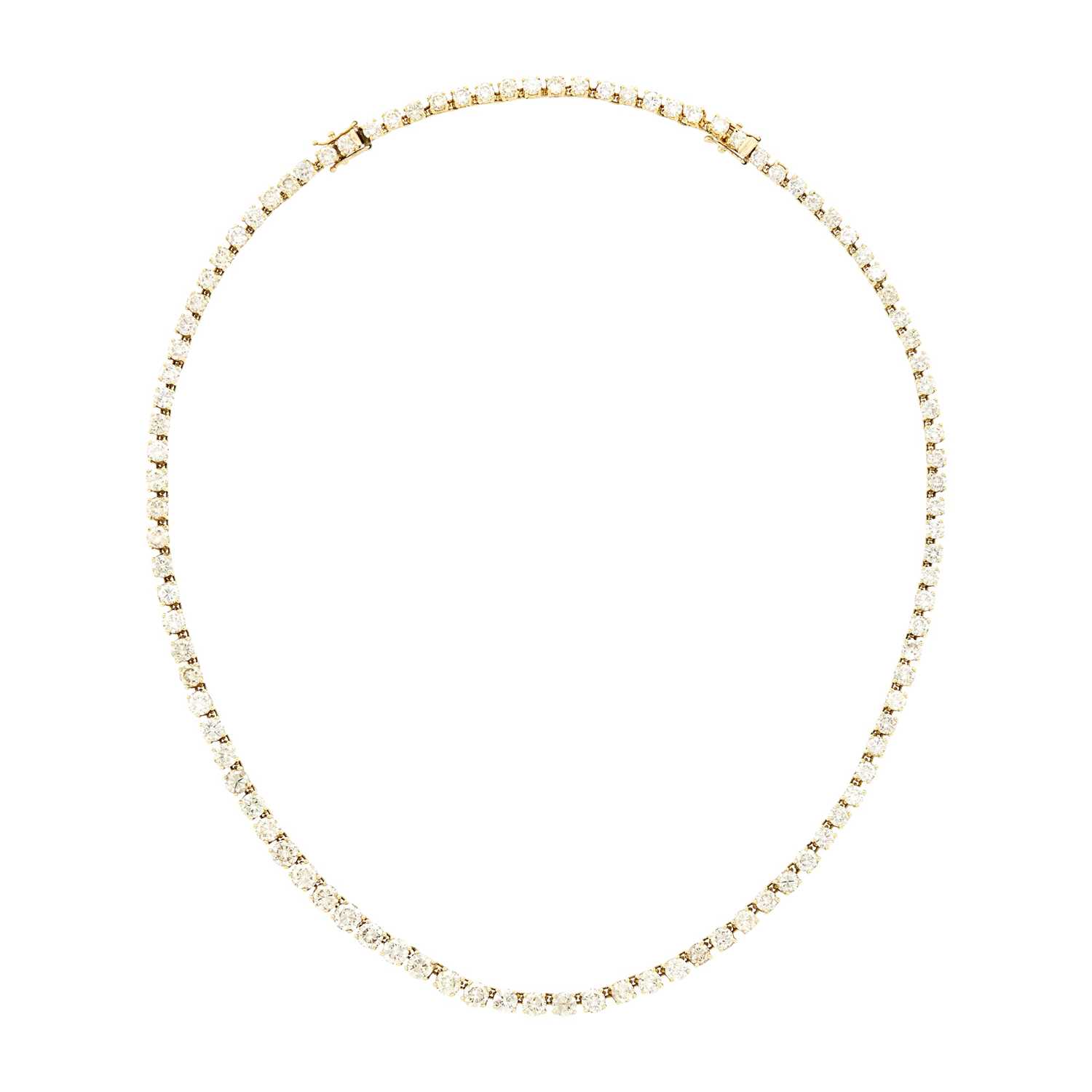 Lot 1121 - Gold and Diamond Necklace