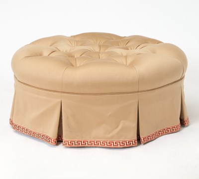 Lot 384 - Tufted Upholstered Ottoman