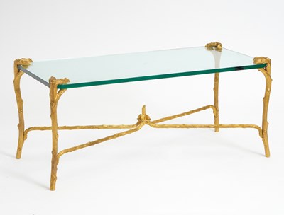 Lot 404 - Gilt-Bronze and Glass Low Table