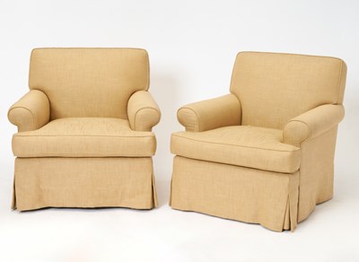 Lot 350 - Pair of Upholstered Club Chairs