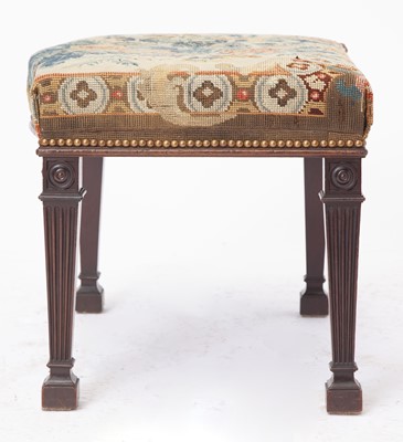 Lot 300 - George III  Mahogany Stool in the manner of Thomas Chippendale