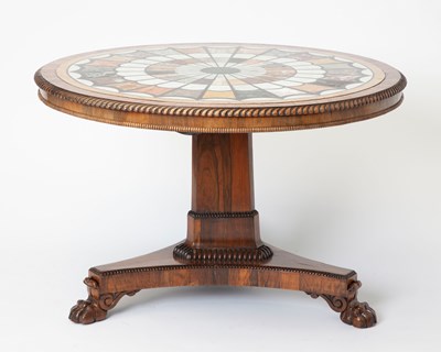 Lot 306 - George IV Rosewood and Specimen Marble Table