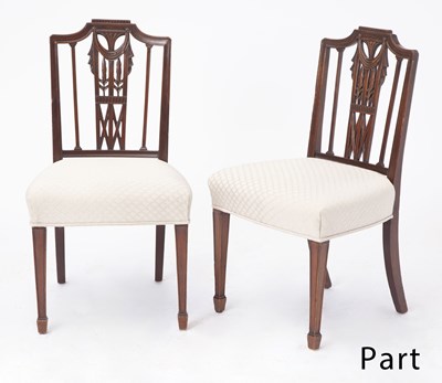 Lot 370 - Set of Four George III Style Mahogany Dining Side Chairs