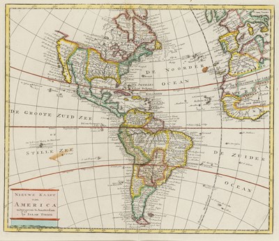 Lot 382 - An attractive eighteenth-century Dutch map of the Americas