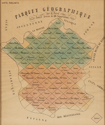 Lot 443 - A French geography instructional game board