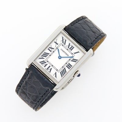 Lot 2267 - Cartier Stainless Steel 'Tank Solo' Wristwatch, Ref. 3169