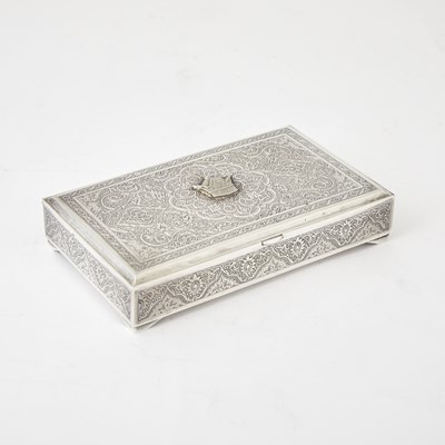 Lot 100 - Persian Royal Interest: Persian Silver Imperial Presentation Box