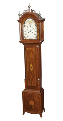 Lot 250 - Federal Inlaid Mahogany Tall Case Clock