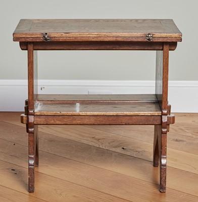 Lot 111 - Arts and Crafts Style Oak Occasional Double-Top Table