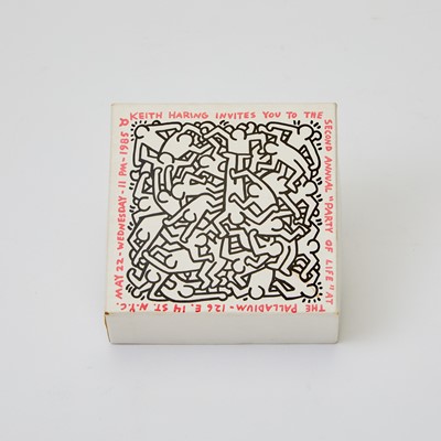 Lot 325 - A Keith Haring puzzle invitation to the 1985 "Party of Life"