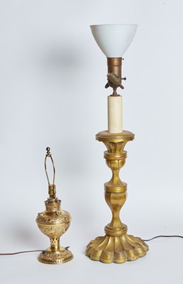 Lot 55 - Two Brass Table Lamps