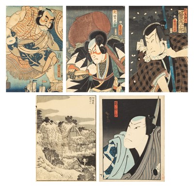 Lot 777 - Five Japanese Ukiyo-e Woodblock Prints