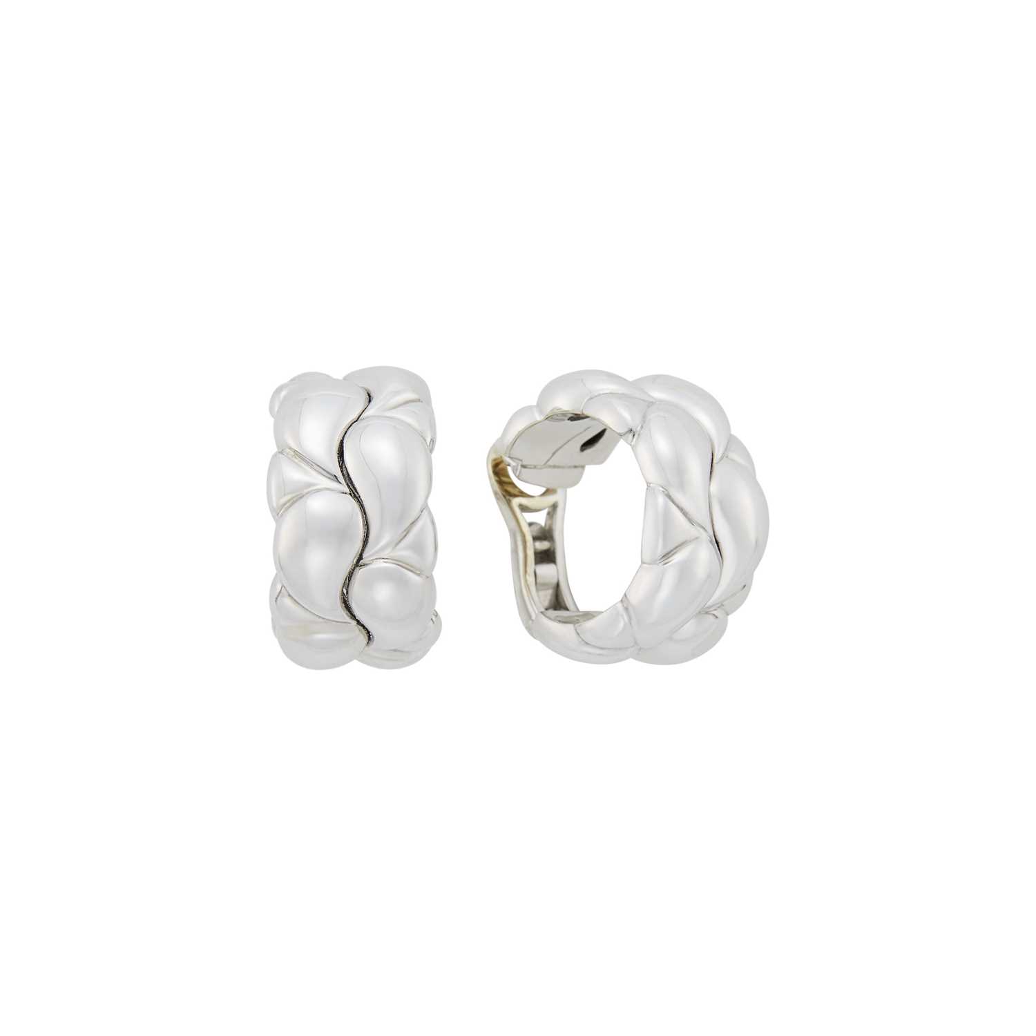 Lot 1163 - Chopard Pair of White Gold Hoop Earclips