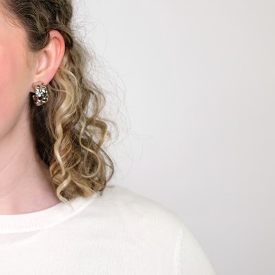 Lot 1163 - Chopard Pair of White Gold Hoop Earclips