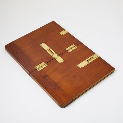 Lot 164 - Regency Portable Mahogany, Brass and Baize Card Table Top