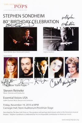 Lot 286 - Two signed posters, one signed by Stephen Sondheim
