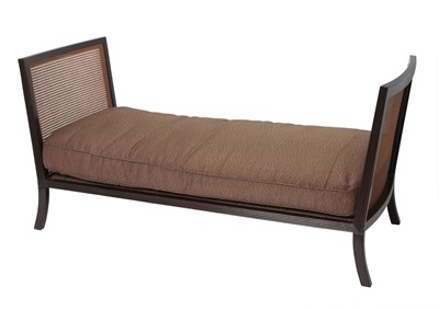 Lot 153 - Regency Style Upholstered and Caned Mahogany Daybed