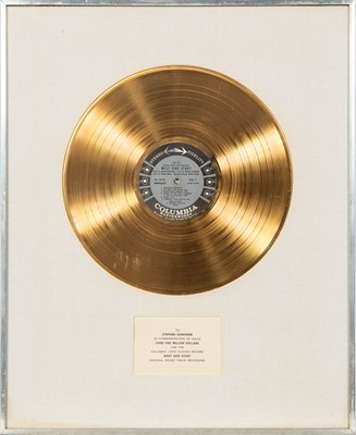Lot 267 - Stephen Sondheim's Gold Record for the soundtrack to West Side Story