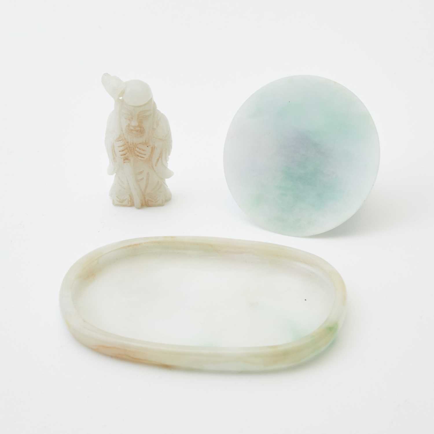 Lot 68 - A Group of Three Chinese Jade Articles