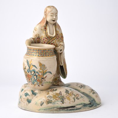 Lot 343 - A Japanese Figural Satsuma Vessel