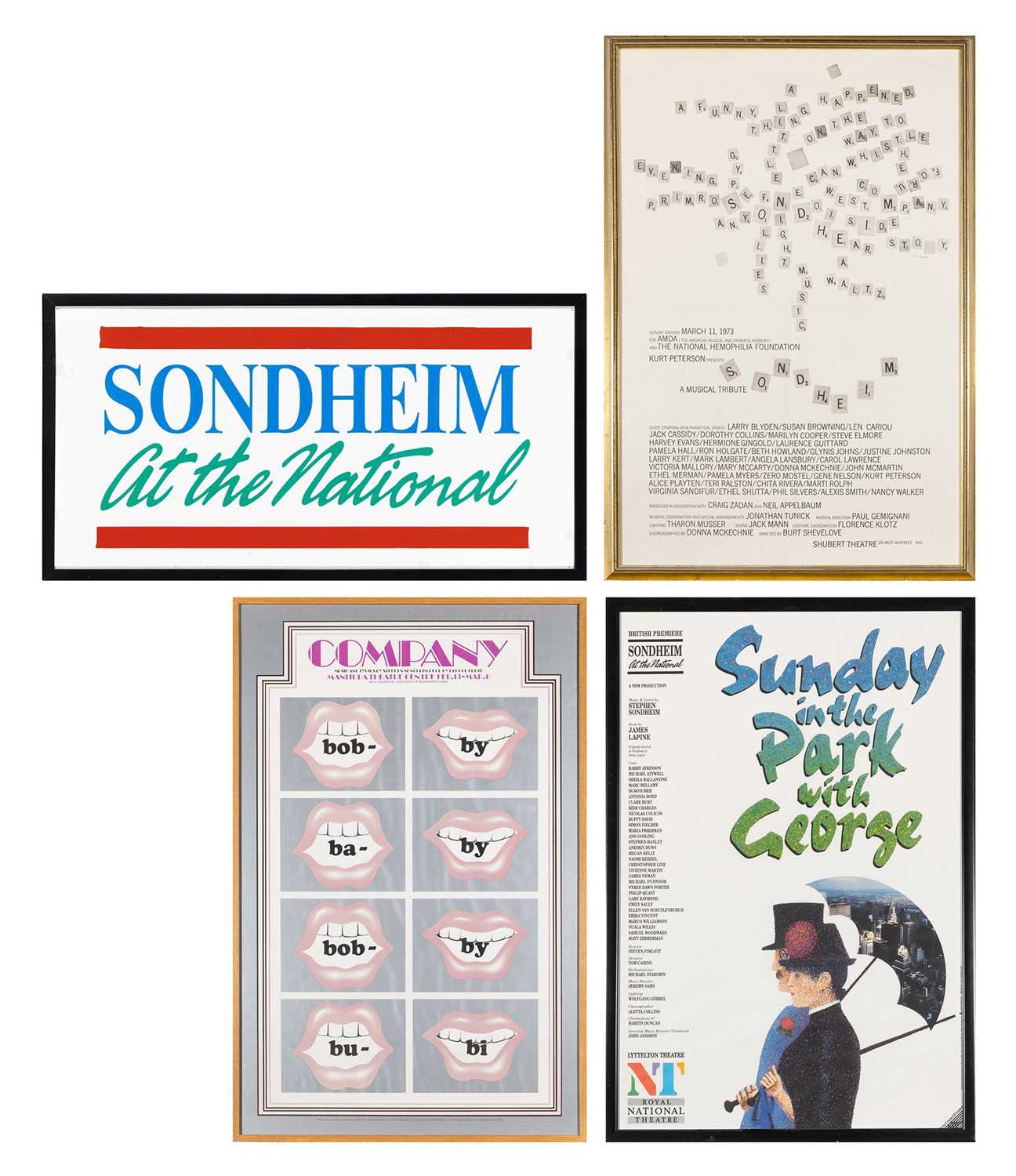 Lot 33 - Four Posters Related to Various Sondheim Productions