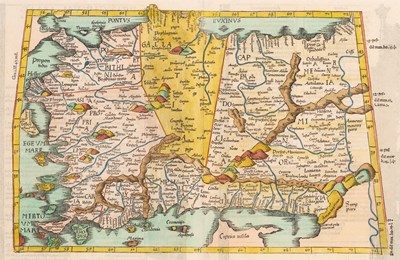 Lot 29 - A Ptolemaic map of Asia Minor, showing Turkey and part of Cyprus