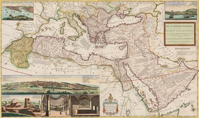 Lot 18 - Moll's decorative and informative map of the Ottoman Empire