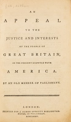 Lot 81 - A group of 18th and 19th century pamphlets relating to the Revolutionary War