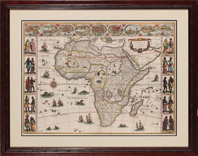 Lot 544 - Blaeu's carte à figures of Africa, among the most decorative and popular maps of the continent