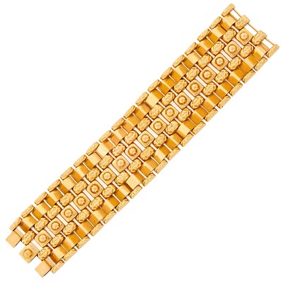 Lot 2096 - Wide Rose Gold Bracelet