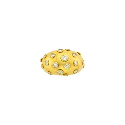 Lot 79 - Christian Dior Gold and Diamond Dome Ring