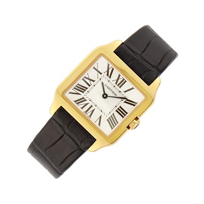 Lot 1043 - Cartier Gold 'Santos Dumont' Wristwatch, Ref. W2009251