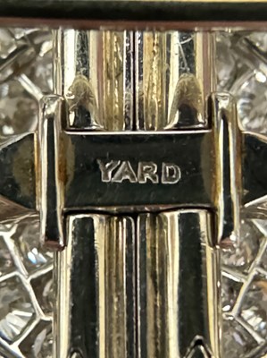 Lot 171 - Raymond Yard Platinum and Diamond Double Clip-Brooch