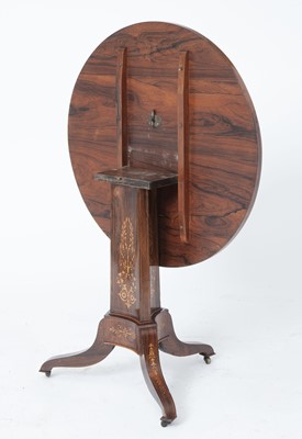 Lot 269 - Continental Inlaid Rosewood Tilt Top Table