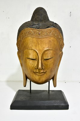 Lot 45 - Giltwood Head of a Buddha