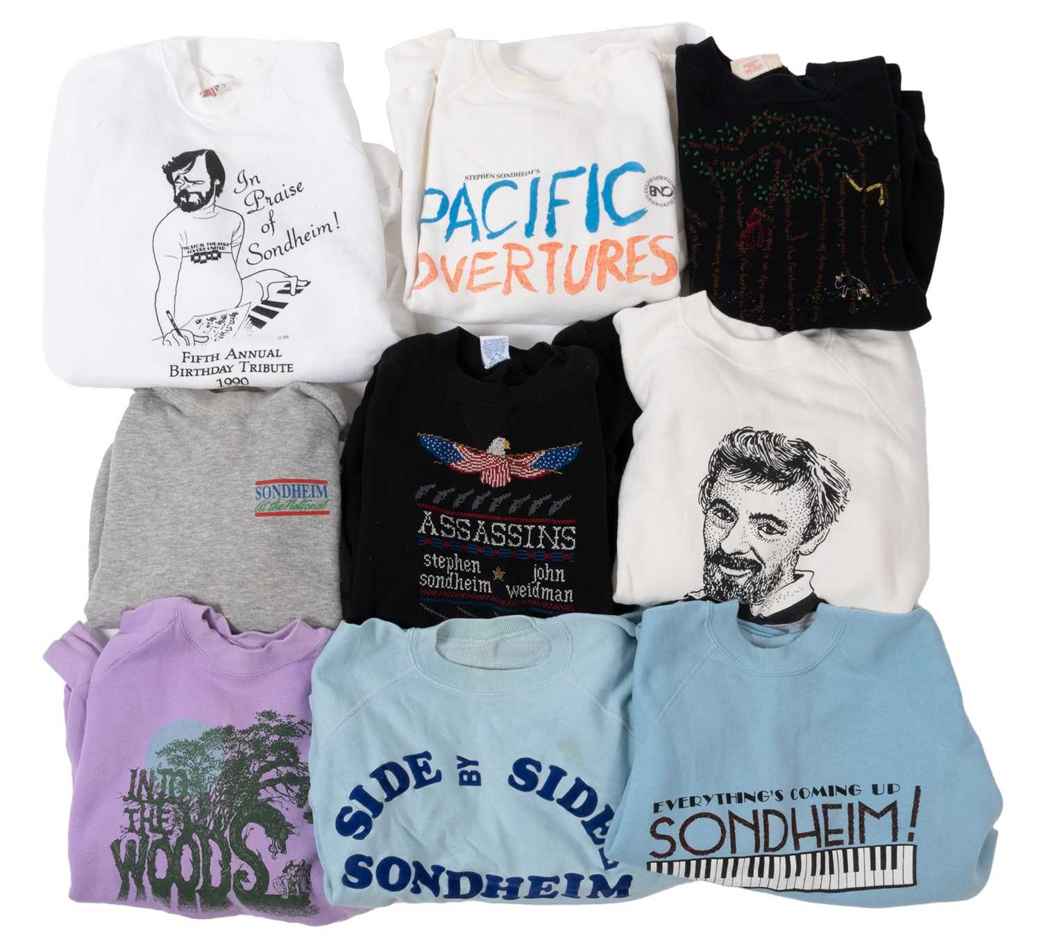 Lot 300 - A large group of T-Shirts and Sweatshirts from Stephen Sondheim productions