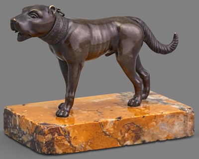 Lot 564 - Bronze Figure of a Collared Dog