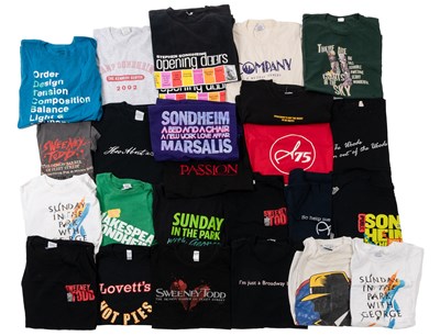 Lot 298 - A large group of T-Shirts, Sweatshirts and two Robes from Stephen Sondheim productions
