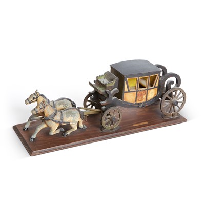 Lot 110 - Painted Wood Stage Coach Model
