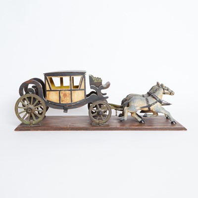 Lot 110 - Painted Wood Stage Coach Model
