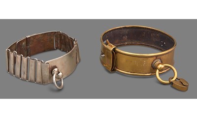 Lot 519 - Two English Metal Dog Collars