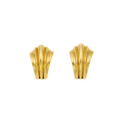 Lot 1026 - Tiffany & Co. Pair of Gold Earclips
