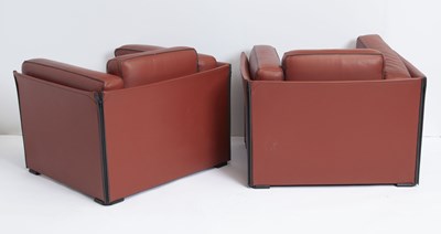 Lot 267 - Pair of Mario Bellini for Cassina Leather Upholstered Armchairs