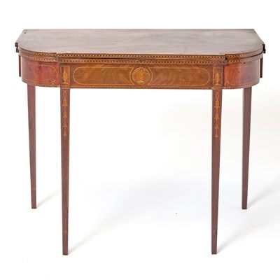 Lot 432 - Federal Inlaid Mahogany Fold-Over Card Table