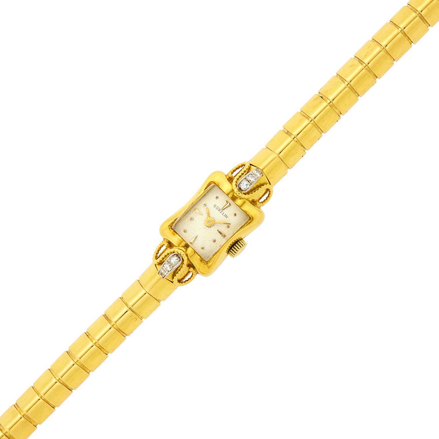 Lot 1103 - Gubelin Gold and Diamond Wristwatch