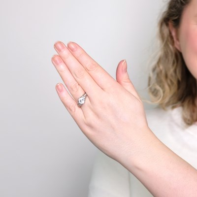 Lot 1175 - Platinum and Diamond Ring