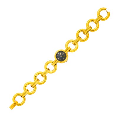 Lot 1137 - Cartier Gold Circle Link Wristwatch