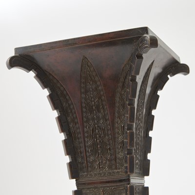 Lot 96 - A Chinese Bronze Gu Vase