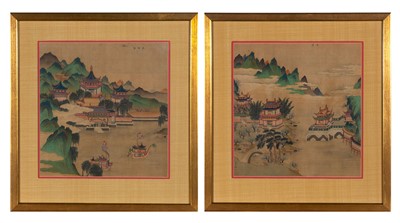 Lot 94 - Two Chinese School Landscape Paintings