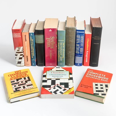 Lot 279 - Group of dictionaries, thesauruses and books on crossword puzzles
